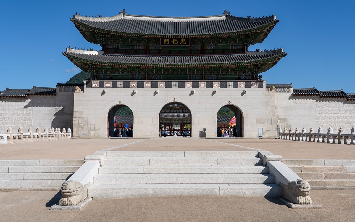 Gwanghwamun Gate, the main gate of Gyeongbokgung Palace, Seoul, Korea