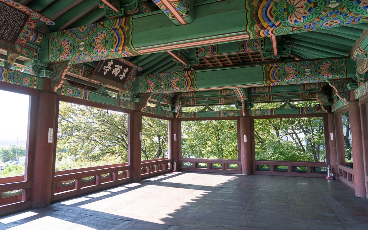 Interior of the pavilion